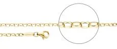 Ankerkette Gold plated oval Stärke 2,6mm