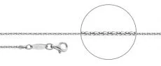 Koreanerkette Silber diamantiert Stärke 1,2mm