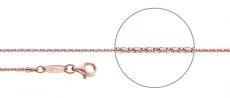 Koreanerkette Rosè plated diamantiert Stärke 1,2mm