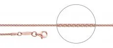 Koreanerkette bombiert Rosè plated diamantiert Stärke 1,8mm
