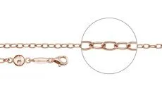 Verlängerungskette mit Magnetverschluss Rosè diamantiert Stärke 2,6mm