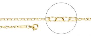 Ankerkette Gold plated oval Stärke 2,6mm