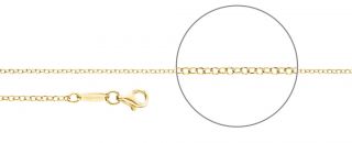 Erbskette Gold plated diamantiert Stärke 2,0mm